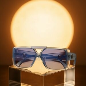Vibrant Blue Gradient Women's Sunglasses